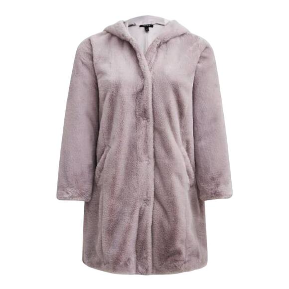 New Torrid Faux Fur Jacket Gray Size 3/3X - Picture 1 of 6